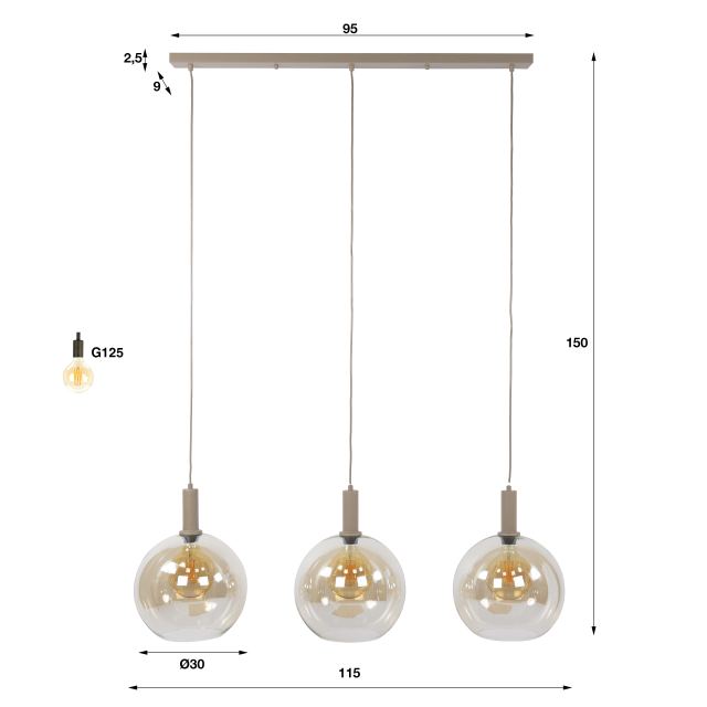 Hanglamp Sfera Tricolore 3L – afbeelding 10