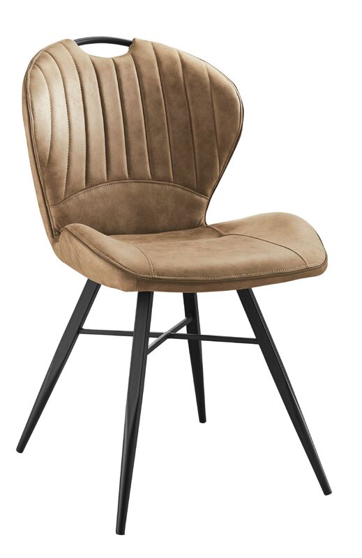 Castione eetstoel microvezel zorro-cognac