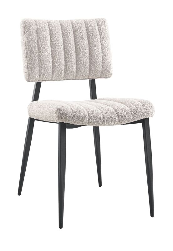Dominta eetstoel stof touch pearl