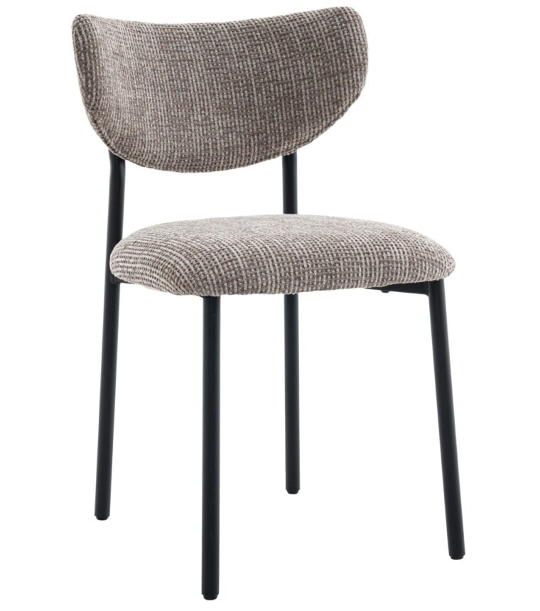 Emala eetstoel stof coco 10-liver, metalen frame