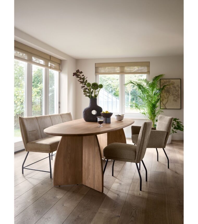 Rantio Eetstoel Stof Rhythm Brown