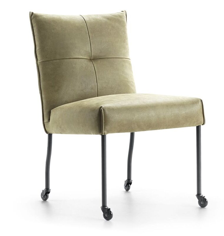 Dutchz 1700 Eetstoel Leder Kenia Olive